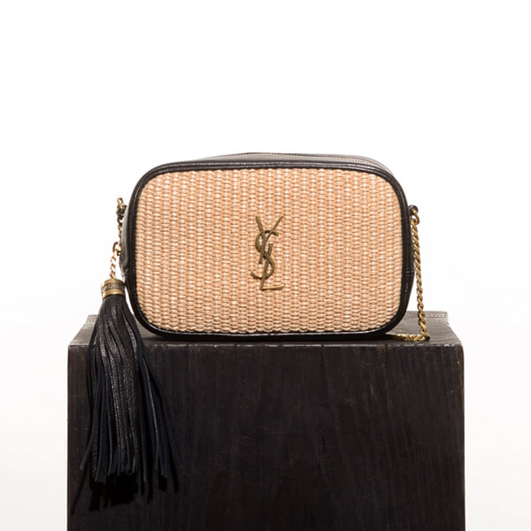 ☆Saint Laurent☆サンローラン ミニバッグ コピー 流行の異素材Mix mini Lou bag in raffia セール 612563FE9CW9078