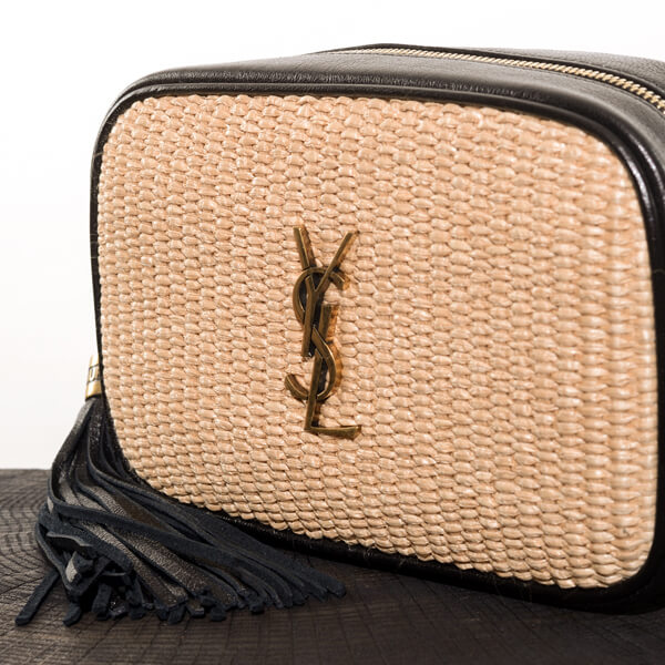 ☆Saint Laurent☆サンローラン ミニバッグ コピー 流行の異素材Mix mini Lou bag in raffia セール 612563FE9CW9078