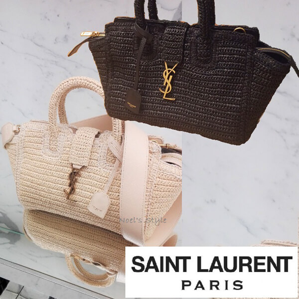 日本限定◆Saint Laurent DOWNTOWN YSL CABAS サンローラン カバス バッグ コピー ダウンタウン ラフィア YSL