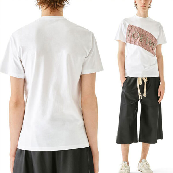 LOEWE ロエベ Tシャツ 偽物_men/ランプTシャツ/ブラック