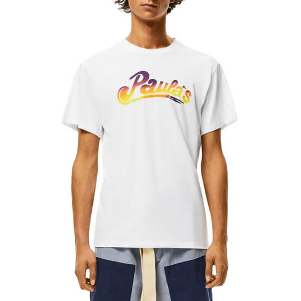 ロエベ tシャツ 偽物 LOEWE Logo-Print Tシャツ☆Paula’s IbizaH616341X19