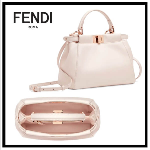 FENDI フェンディ ピーカブー コピー  アイコニック スモール ローズゴールド