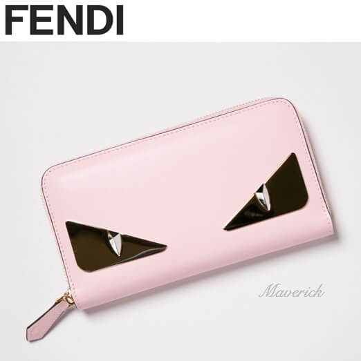 FENDI フェンディ モンスター 財布 コピー ラウンドジップ 長財布