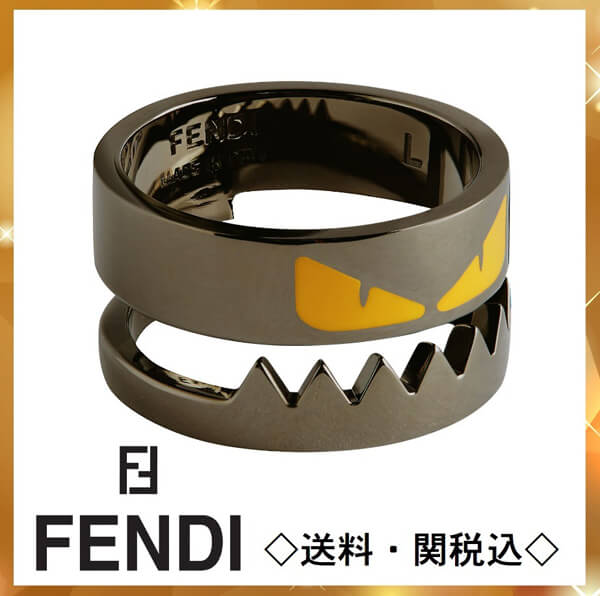 fendi モンスター 偽物 フェンディ 指輪 リング ロゴ刻印 バッグバグズ Bag Bugs Ring