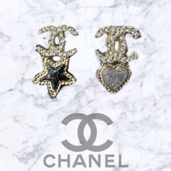 シャネル ピアス 偽物 CHANEL CCマーク スター&ハート ピアス