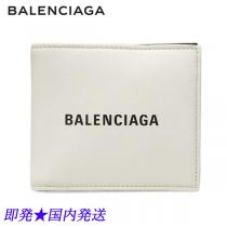 バレンシアガ ミニ財布 コピー BALENCIAGA 二つ折り財布 小銭入れ無し 485108 DLQHN 9060 ホワイト