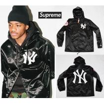 シュプリーム コピー New York NY Supreme YANKEES Satin Hoo...