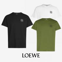 ロエベ tシャツ パロディ LOEWE アナグラム ロゴ 刺繍 コットン Tシャツ  LOEWE...