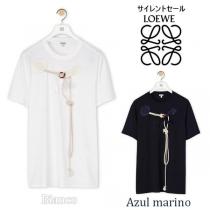 ロエベ tシャツ コピー LOEWE刺繍ロゴ入りクルーネック半袖Tシャツ