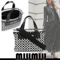 【MiuMiu♪】可愛いヴィシーチェック織り☆ミュウミュウ ハンドバッグ コピー*5BA077_...