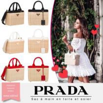 【人気】PRADA プラダ かごバッグ コピー★ ウィッカーカゴ ハンドバッグ1BG835_2E28_F0I55_V_WOY