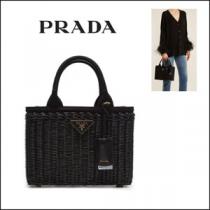 PRADA*プラダ かごバッグ コピー ウィッカーハンドバッグ