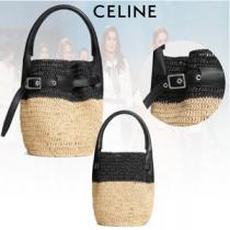 【新作 日本未入荷】CELINE セリーヌ かごバッグ コピー ラフィア＆カーフ 2WAY