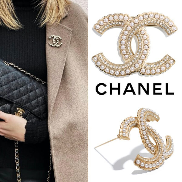 シャネル 偽物 CHANEL CCブローチ ココマークアクセパール BROOCH