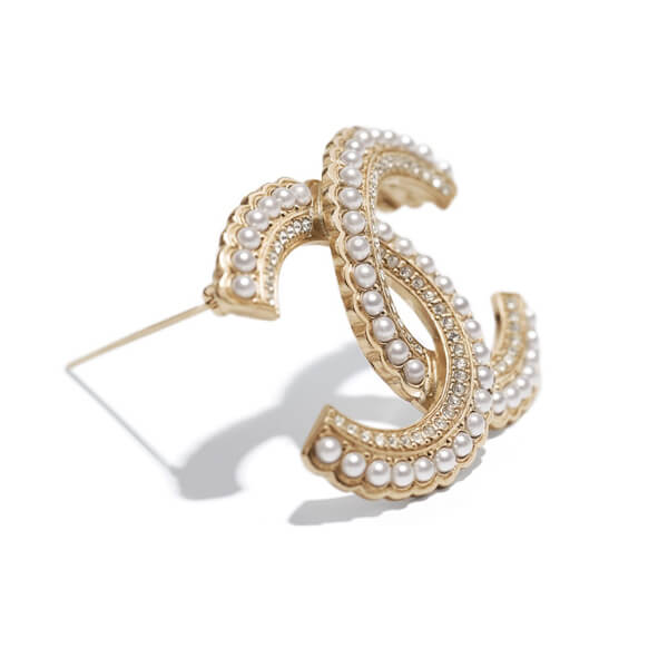 シャネル 偽物 CHANEL CCブローチ ココマークアクセパール BROOCH