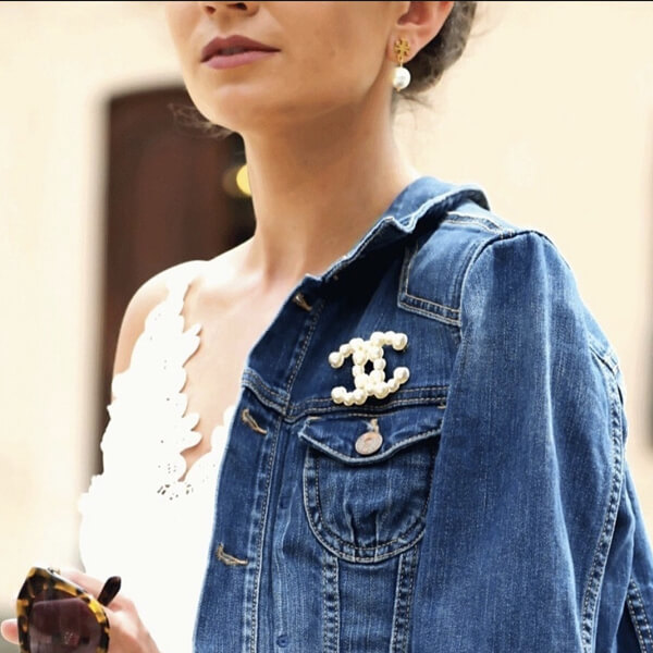 シャネル 偽物 CHANEL CCブローチ ココマークアクセパール BROOCH