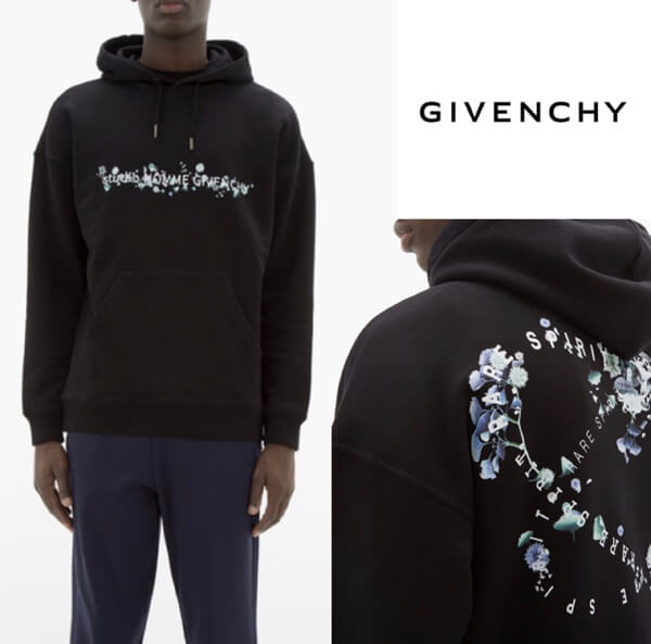 ジバンシー パーカー コピー GIVENCHY スウェット パーカー フーディ フラワー