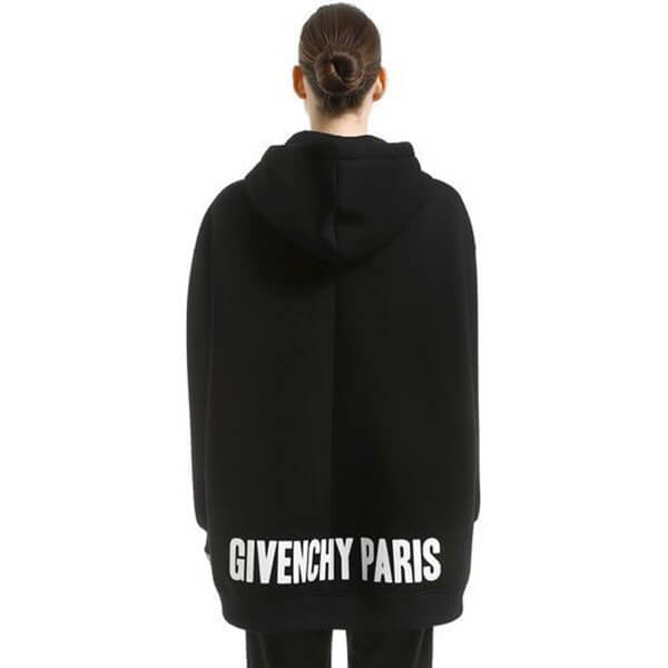  ジバンシー パーカー コピー GIVENCHY PARISバックプリント コットンパーカー