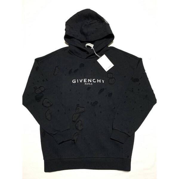 givenchy パーカー 偽物 GIVENCHY PARIS デストロイド フーディ ロゴ スウェット パーカー