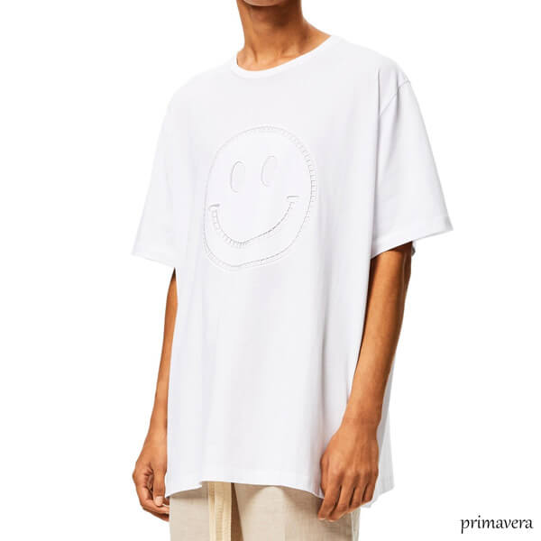 LOEWE ロエベ tシャツ 偽物 スマイル コットンTシャツ