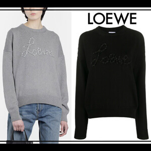 優しい気持ち◇LOEWE ロエベ トレーナー 偽物 Loewe Stitch ニット◇LOEWE OE35Y97GRYWZZZL00