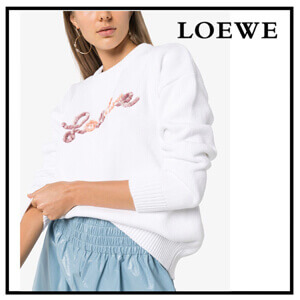 ☆LOEWE☆ロエベ トレーナー 偽物 セーター ロゴ入り♪S540333X77