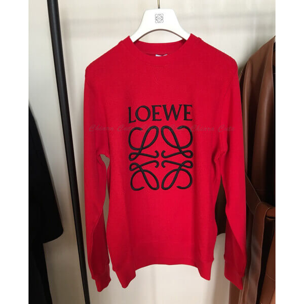 【18AW NEW】ロエベ トレーナー コピーLOEWE_women/Anagram Sweatshirt スウェット/レッド