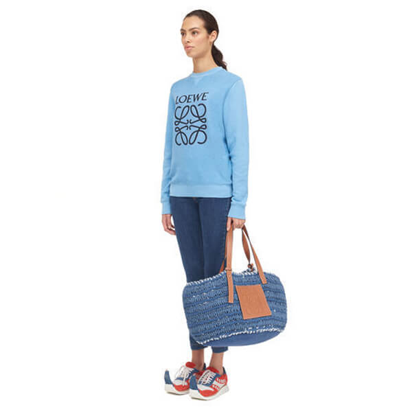 LOEWE ロエベ トレーナー 偽物_women/Anagram Sweatshirt スウェット/ブルー