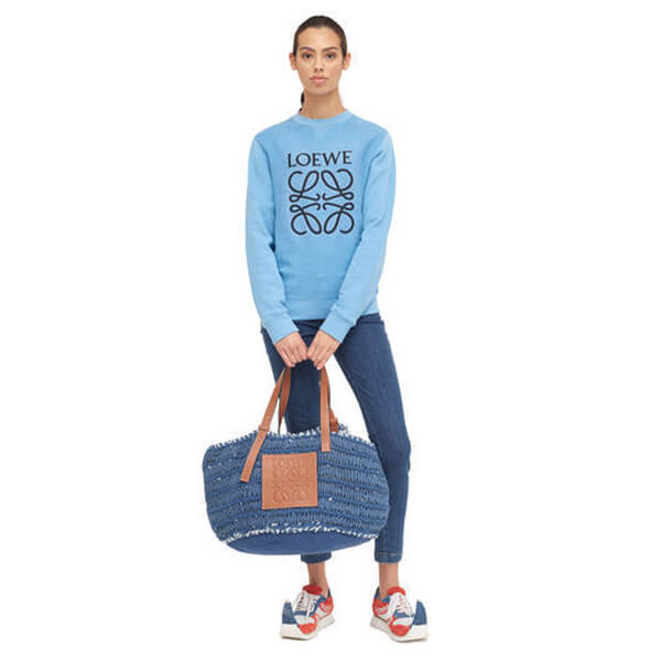 LOEWE ロエベ トレーナー 偽物_women/Anagram Sweatshirt スウェット/ブルー