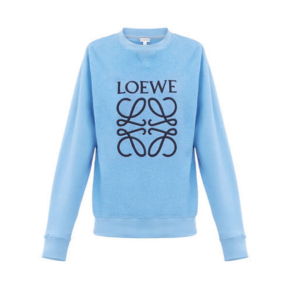 LOEWE ロエベ トレーナー 偽物_women/Anagram Sweatshirt スウェット/ブルー