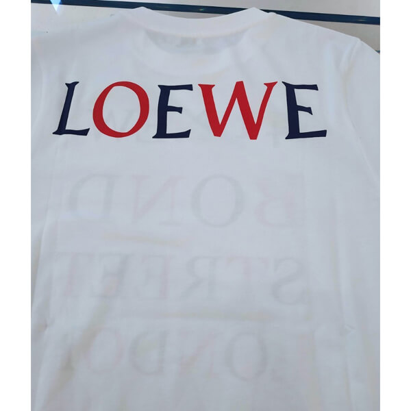 【LOEWE】BOND STREET ＆ロエベ Tシャツ コピー ロゴプリントコットンTシャツ S6199724CR