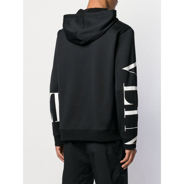 【VALENTINO ヴァレンティノ Tシャツ コピー】VLTN グリッドパーカー BLACK SV3MF04Z5G10NI