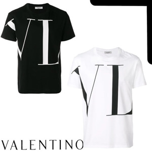 20SS【VALENTINO ヴァレンティノ Tシャツ コピー】マクロVLTN Tシャツコットンクルーネック SV3MG14D57F0BO