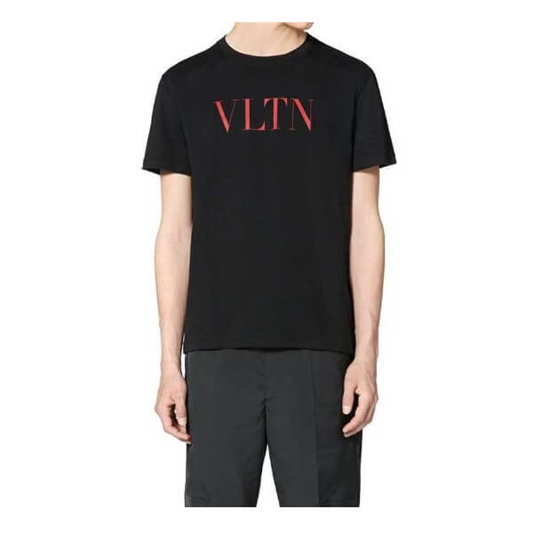 【VALENTINO ヴァレンティノ Tシャツ コピー】VLTN ロゴ TシャツG10V 3LE 0NR