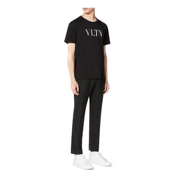 【VALENTINO ヴァレンティノ Tシャツ コピー】VLTN ロゴ TシャツG10V 3LE 0NR