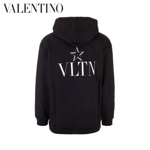 VALENTINO ヴァレンティノ パーカー コピー♪ VLTNロゴ スウェットパーカー(ブラック)TV3MF10W63B0NI