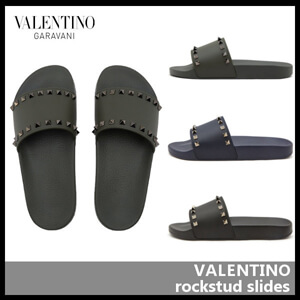 【VALENTINO ヴァレンティノ サンダル コピー】rockstud slides 0873 JGC