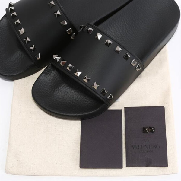 【VALENTINO ヴァレンティノ サンダル コピー】rockstud slides 0873 JGC