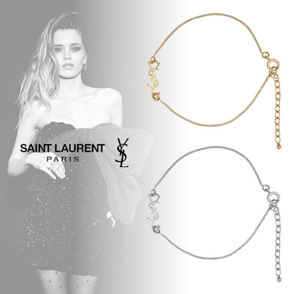 サンローラン ブレスレット コピー  Saint Laurent★YSLチャームブレスレット GOLD/MIRROR