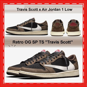 ナイキ エアージョーダン スニーカー コピー Travis Scott x Nike Air Jordan 1 Retro Low OG SP AW 19 2019 Mocha