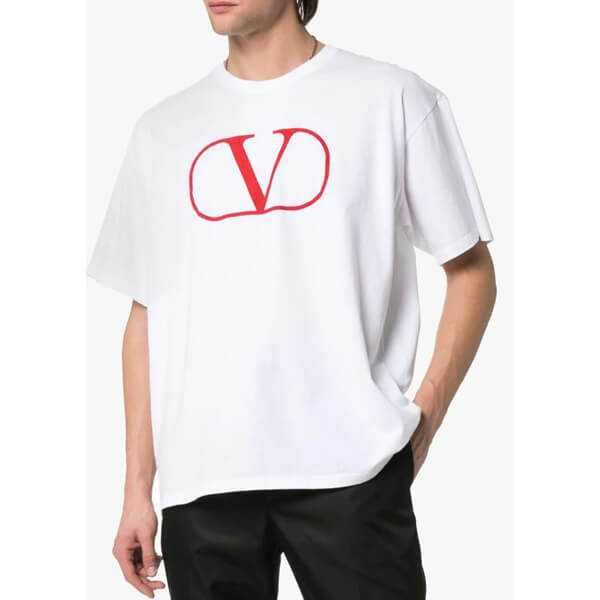 新作◆VALENTINO VALENTINO ヴァレンティノ Tシャツ コピー◆V ロゴ Tシャツ