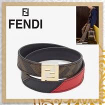 フェンディ ブレスレット コピー FENDI FFロングダブルツイストレザーブレスレット