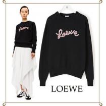 LOEWE ロエベ トレーナー コピー 刺繍ロゴ入り ラウンドネック セーター S540333X...