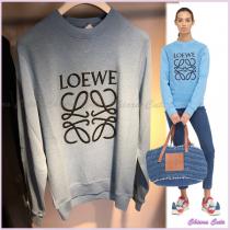 LOEWE ロエベ トレーナー 偽物_women/Anagram Sweatshirt スウェット/ブルー