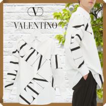 ★人気ロゴ入り【VALENTINO ヴァレンティノ Tシャツ コピー】VLTNロゴ コットンポプ...