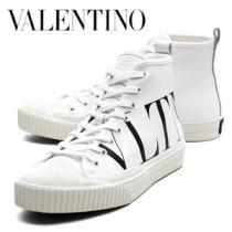 VALENTINO VLTN ヴァレンティノ ハイカット スニーカー コピー レザー_WHITE