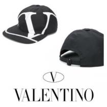 ヴァレンティノ キャップ 偽物 Valentino Garavani Vロゴ★キャップ★ブラック...