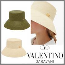 ★☆Valentino ヴァレンティノ キャップ 偽物☆★Vロゴストローハット