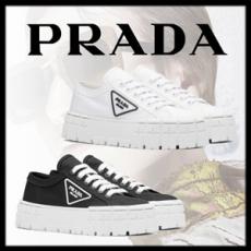 【PRADA】スーパーコピーナイロンギャバジンスニーカー☆5cmソール*1E260M_MMS