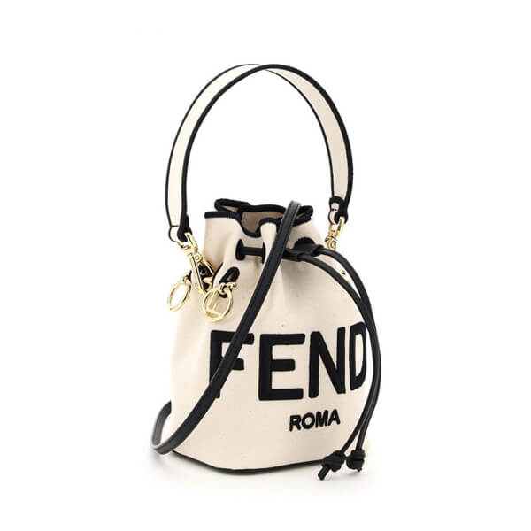 送料関税込■FENDI コピーモントレゾール ロゴキャンバス ミニバッグ■8BS010AD6T